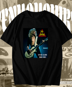 Steve Clark Def Leppard Guitarist Legend Mens Black T Shirt TPKJ1