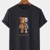 T-shirt à manches courtes 100% coton Bear Graphics pour hommes