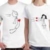 Magnet Design Couple Unisex Love Couple T-Shirts thd