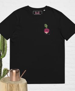 Radish Embroidered Unisex Organic Cotton T-Shirt